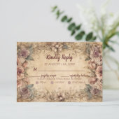 Italiaans bruiloft RSVP Kaartje (Staand voorkant)