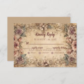 Italiaans bruiloft RSVP Kaartje (Voorkant / Achterkant)