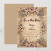 Italiaans bruiloft Save The Date (Voorkant / Achterkant)