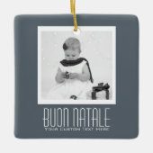 Italiaans Buon Natale Kerstmis gepersonaliseerd Keramisch Ornament (Voorkant)