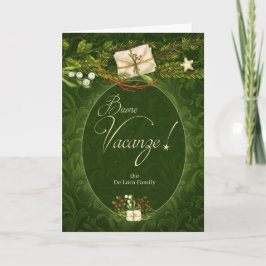 Italiaans Buone Vacanze Retro Kerstmis Feestdagen Kaart