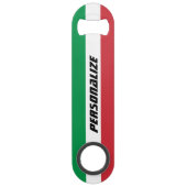 Italiaans cadeau voor aangepast snelheidspasje speed flessenopener (Achterkant)