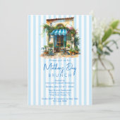 Italiaans café La Dolce Vita Moederdag Brunch Kaart (Staand voorkant)