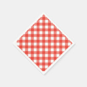 Italiaans café rood geruit servet (Hoek)