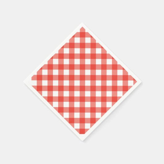 Italiaans café rood geruit servet (Hoek)