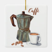 Italiaans Caffè Moka pot ornament Koffie ornament (Achterkant)
