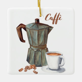 Italiaans Caffè Moka pot ornament Koffie ornament