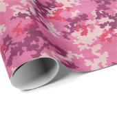 Italiaans Camo Fun Park Roze Uniek Cargo patroon Cadeaupapier (Rol Hoek)