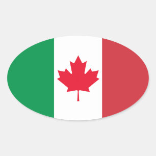 Italiaans-Canadese trots Ovale Sticker