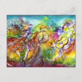 ITALIAANS CARNAVAL / Maskerade Dans en Muziek Uitnodiging Briefkaart (Voorkant)