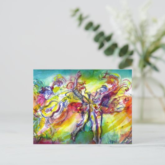 ITALIAANS CARNIVAL / Dance,Music,Theater Briefkaart (Staand voorkant)