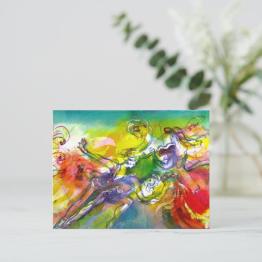 ITALIAANS CARNIVAL / Dance,Music,Theater Briefkaart (Staand voorkant)