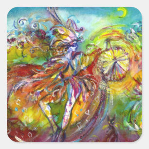 ITALIAANS CARNIVAL / Dance,Music,Theater Vierkante Sticker