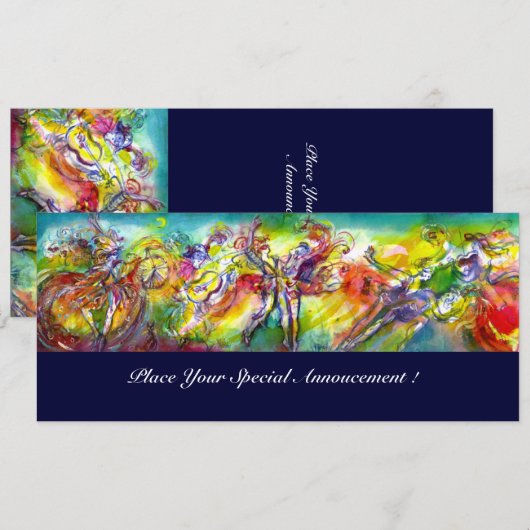 ITALIAANS CARNIVAL Masquerade Ball, Dance and Musi Aankondiging (Voorkant / Achterkant)