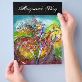ITALIAANS CARNIVAL Masquerade Ball, Dance and Musi Flyer (Hand)