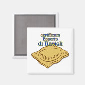 Italiaans Certificato Esperto di ravioli Pasta Quo Magneet (Voorkant / Achterkant)