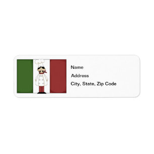 Italiaans Chef #6 Return Address Label