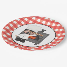 Italiaans chef Baking Pizza party paper bord