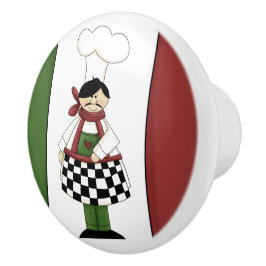 Italiaans Chef cartoon keramische knop