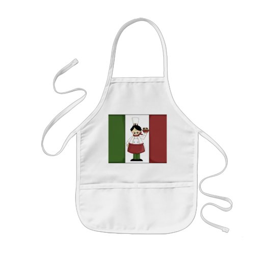 Italiaans Chef kinder cartoon schort (Voorkant)