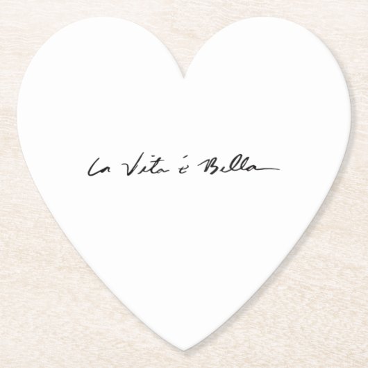 italiaans citaat la vita é bella stone onderzetter (Voorkant)