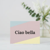 Italiaans citaat van Ciao bella Briefkaart (Staand voorkant)