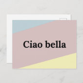 Italiaans citaat van Ciao bella Briefkaart (Voorkant / Achterkant)