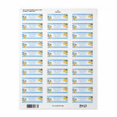 Italiaans citroen bruidsfeest retouradreslabel etiket (Full Sheet)