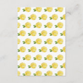 Italiaans citroen groen Lijst bruiloft Informatiekaartje (Achterkant)