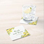 Italiaans citroen groen Lijst bruiloft Kartonnen Onderzetters (Insitu)