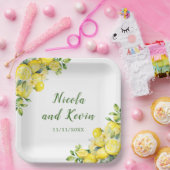 Italiaans citroen groen Lijst bruiloft Papieren Bordje (Feest)