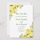Italiaans citroen groen Lijst bruiloft Save The Date (Voorkant)