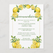 Italiaans citroen Lijst bruiloft accommodaties Informatiekaartje (Voorkant)