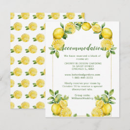 Italiaans citroen Lijst bruiloft accommodaties Informatiekaartje