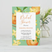 Italiaans citroen sinaasappel bloemenschrift vrijg kaart (Staand voorkant)