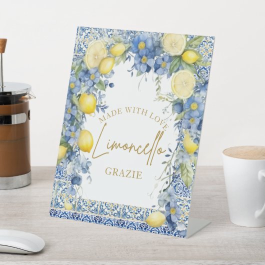 Italiaans Citroen Tegels Italië Vrijgezellenfeest  Reclamebord Met Voetstuk (Insitu)