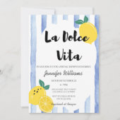 Italiaans citroen Vrijgezellenfeest Blue Dolce Vit Kaart (Voorkant)