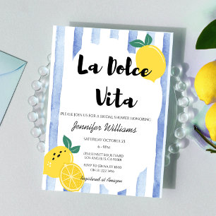 Italiaans citroen Vrijgezellenfeest Blue Dolce Vit Kaart