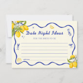 Italiaans Citroen Vrijgezellenfeest Date Night Ide Kaart (Voorkant)