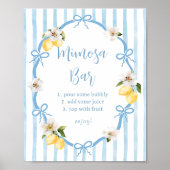 Italiaans Citroen Vrijgezellenfeest Mimosa Bar Pos Poster (Voorkant)