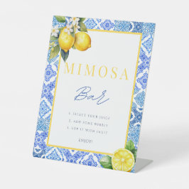 Italiaans Citroen Vrijgezellenfeest Mimosa Sign Po Reclamebord Met Voetstuk