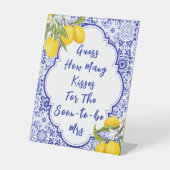 Italiaans citroen Vrijgezellenfeest Raad eens hoev Reclamebord Met Voetstuk (Voorkant)