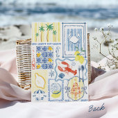 Italiaans citroenblauw dat is nog een handgetekend kaart