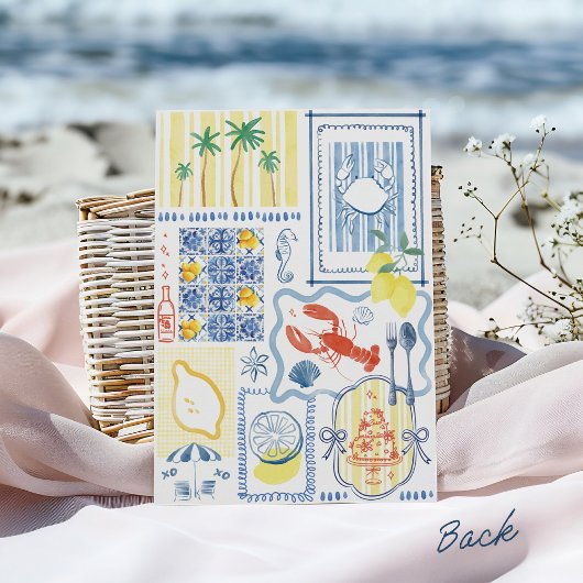 Italiaans citroenblauw dat is nog een handgetekend kaart