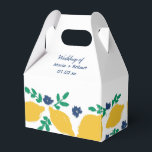 Italiaans Citrus Lemon Hand Drawn Wedding Bedankdoosjes<br><div class="desc">Voorste box voor bruiloft - Snoep voor gasten/met de hand getekende klokflesjes met botanische hand en lemon</div>
