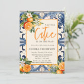 Italiaans | Citrus Sinaasappel | BABY SHOWER Kaart (Staand voorkant)