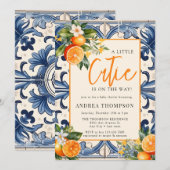 Italiaans | Citrus Sinaasappel | BABY SHOWER Kaart (Voorkant / Achterkant)