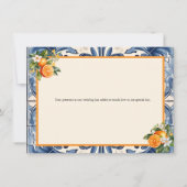  Italiaans | Citrus Sinaasappel | Floral Dank u Notitiekaartje (Achterkant)