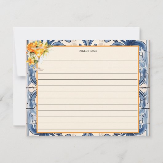  Italiaans | Citrus Sinaasappel | Recepten Kaarten (Achterkant)