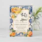  Italiaans | Citrus Sinaasappel | VRIJGEZELLENFEES Kaart (Staand voorkant)